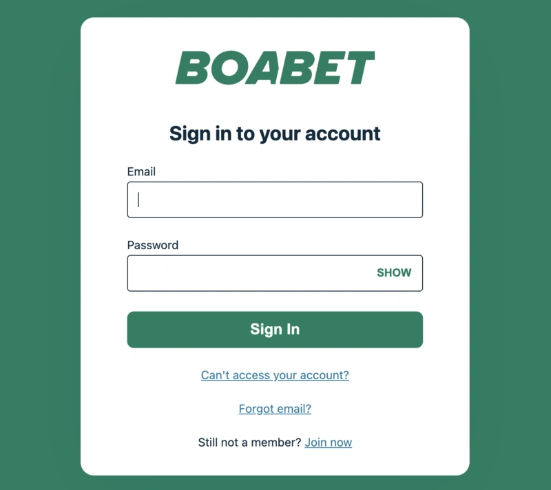 BOAbet Login